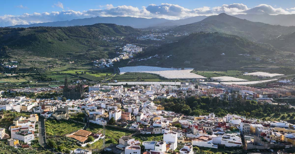 Vista Aerea Arucas Municipio Gran Canaria